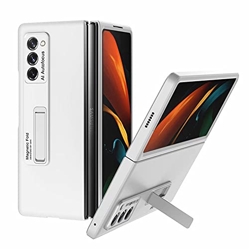 FTRONGRT Funda para Samsung Galaxy Z Fold 2, Ultra-Delgado, Ligera, con Marco de Soporte, Protectora Caso de Duro Cover Case para Samsung Galaxy Z Fold 2-Blanco