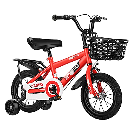 FUFU 14/12/16/18 Pulgada Velocidad Variable Bicicleta de montaña Ligero y a Prueba de Golpes para niños para niños de 2 a 14 años de Edad (Color : Red, Size : 14in)