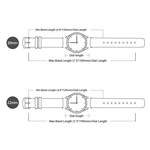 Fullmosa Correa de Reloj de liberación rápida de 22 mm, Correas de Reloj híbridas de Cuero y Silicona para Samsung Gear S3 Classic, Samsung Galaxy Watch (46 mm), Huawei Watch 2, Marrón