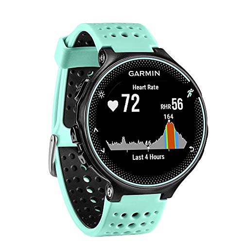 Funband Correa para Garmin Forerunner 235, Banda de Reemplazo Silicona Suave Sports Pulsera para Garmin Forerunner 235/235 Lite/220/230/620/630/735XT/Approach S20/S5/S6 Smart Watch (Verde Menta&Negro)