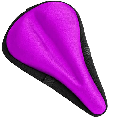 Funda Asiento Bicicleta Estática Más Cómodo [Almohadilla Gel Suave] - Funda Universal Sillín de Bicicleta - Hombres y Mujeres - Apto para Bicicleta de Spinning, Fija, de Touring, de Ruta y de Montaña