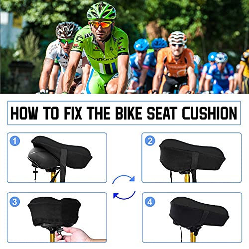 Funda Asiento Bicicleta,Sillín Cubre Bicicleta,Funda de Gel para Asiento de Bicicleta,Aplicar para se Bicicletas de Crucero, Bicicleta de montaña, Bicicleta de Carretera