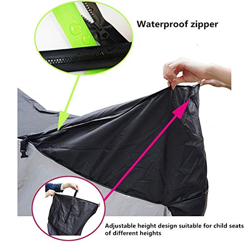 Funda Bicicleta Funda para Bicicleta Anti Polvo Resistente Al Agua A Prueba De UV Cubierta Impermeable Exterior para Bicicletas para Madres Y Bebés con Asientos Traseros.