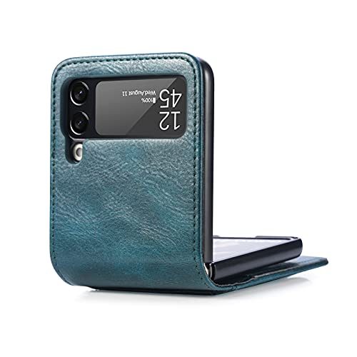 Funda Coque Galaxy Z Flip 3 5G, Ranura múltiple Delgada con Carcasa Protectora para Marco de Fotos, Funda Plegable para teléfono para Samsung Galaxy Z Flip 3 5G-Green