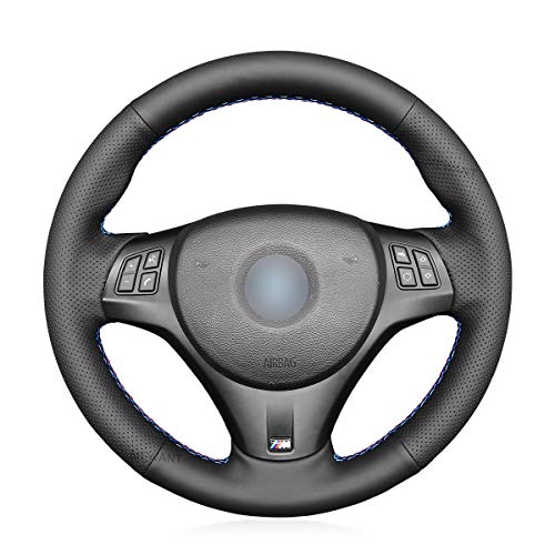 Funda de volante para Serie 1 E87 / E81 / 1 Series/ E88 / 1 Series M E82 / 3 Series E90 / E91 (Touring) / E92 Coupe/ E93 Convertible / X1 E84 / M3 E90 Sedan / E92 Coupe / E93