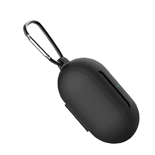 Funda para auriculares Funda de silicona Earbudos de silicona Compatible con Samsung Galaxy Buds Plus Auricular cubierta protectora con llavero Caja de auriculares inalámbricos Negro