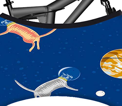 Fundas Para Bicicletas Con Patrón De Dibujos Animados Space Cat, Funda En Interiores Para Bicicletas, Funda Antipolvo De Alta Resistencia, Funda Protectora Anti Uv Bicicletas Carretera Y De Montaña