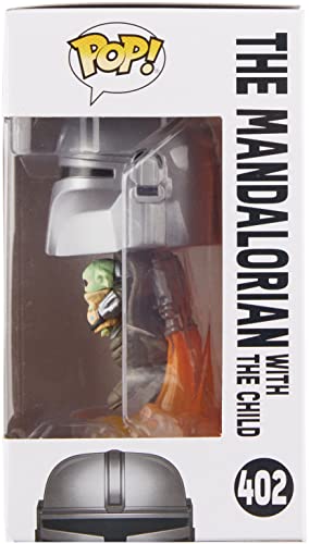 Funko- Pop Star Wars The Mandalorian-Mando Flying w/Jet Pack Figura coleccionable, Multicolor (50959)