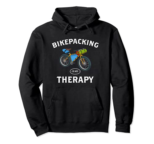 Funny Bikepacking es mi Terapia Bike Lovers Ciclista Sudadera con Capucha