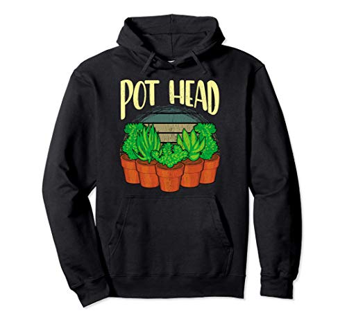 Funny Pot Head Gardening & Plant Obsessed Pun Sudadera con Capucha