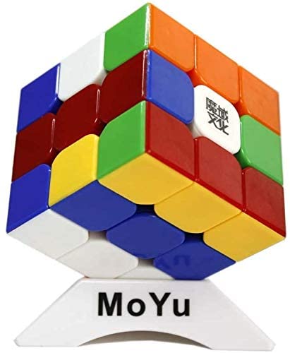 FunnyGoo MoYu WeiLong GTS2M GTS 2M V2M 3x3x3 Cubo mágico + un soporte de MoYu Logo Cube y un MoYu Logo Cube Bag
