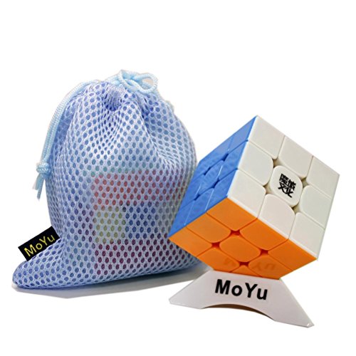 FunnyGoo MoYu WeiLong GTS2M GTS 2M V2M 3x3x3 Cubo mágico + un soporte de MoYu Logo Cube y un MoYu Logo Cube Bag