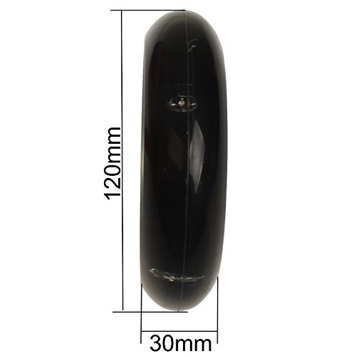FunTomia ABEC-11 – Ruedas de 100 mm hasta 200 mm con y sin Ruedas LED Juego de Incluye Mach1 2RS Rodamiento de Bolas + Spacer – Repuesto de Ruedas (120 x 30 mm, con LED/EN Negro)