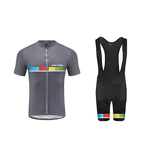 Future Sports Bicycle Wear Designs Bike Wear Ropa Verano Conjunta de Ciclismo de Hombre - Ciclismo Maillot Jersey y Bib Pantalones Cortos Ropa de Bicicleta Secado Rápido Respirable Sudor-Que Absorbe