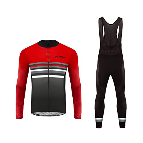 Future Sports Bike Wear Sets de Ropa Bicicleta, Maillots Jersey Manga Larga & Pantalones Acolchados Hombre Respirable Cómodo Invierno Business Gifts