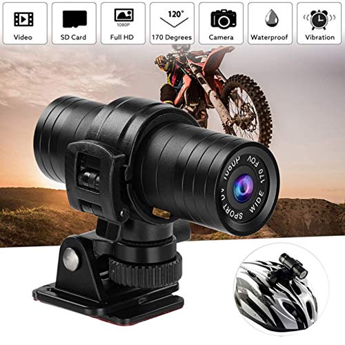 Fydun Cámara de Video DVR de acción de Casco, Full HD 1080P Mini cámara DV Deportiva Bicicleta Moto Casco Acción DVR Video CAM Deportes al Aire Libre