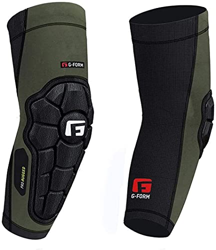 G-Form Pro Rugged Protecciones Coderas Protecciones para Mtb Bmx Dh Ciclismo - Verde Ejército (M)