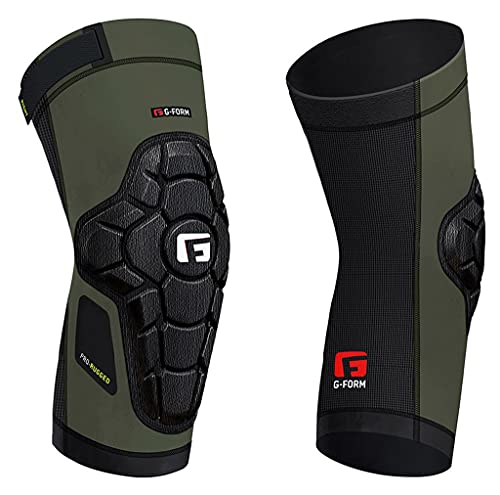 G-Form Pro Rugged Rodilleras Protecciones para Mtb Bmx Dh Ciclismo - Verde Ejército (L)