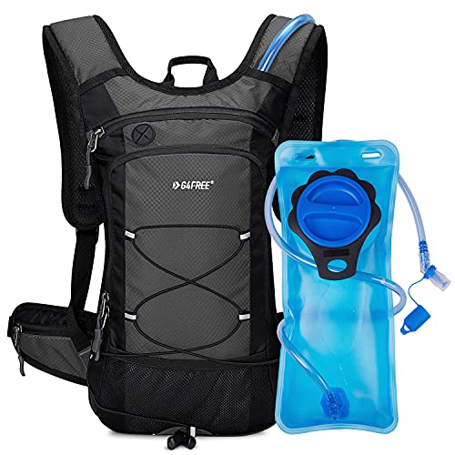 G4Free Mochila de hidratación Duradera Impermeable para Correr con Vejiga de Agua de 2L de Grado Alimenticio de PEVA para Senderismo Ciclismo Caminar