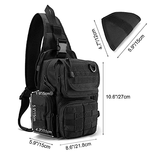 G4Free Mochila de Honda Táctica al Aire Libre Mochila de Deporte Militar Asalto Mochila de Hombro Cruzada Pequeña Mochila Pecho para Caminar Bicicleta Ciclismo Camping Senderismo Trekking