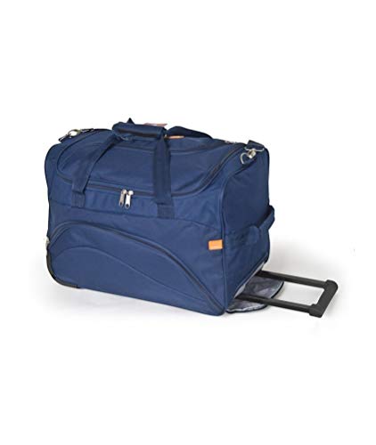 Gabol - Week | Bolso con Ruedas de Viaje Pequeño de Tela de 50 x 33 x 25 cm con Capacidad para 41 L de Color Azul