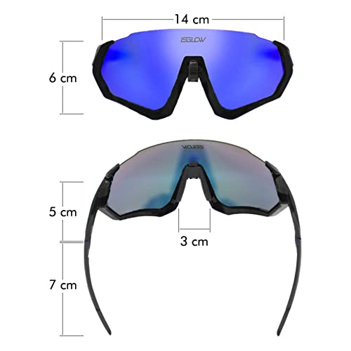 Gafas ciclismo. Polarizadas Flight Jacket. 4 Lentes intercambiables visión nítida y clara, sistema antivaho, resistentes a impactos.Protección UV400. Ideales para Running, Esquí, MTB, Triatlon