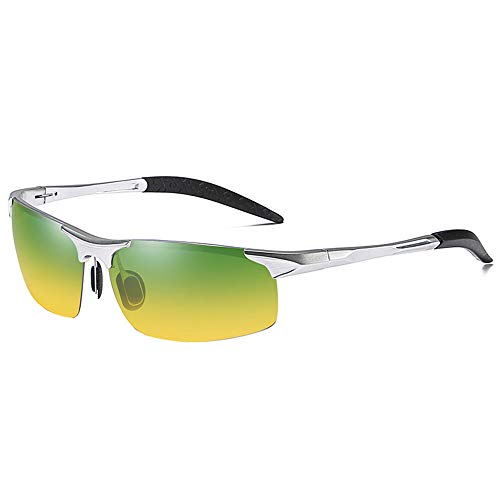 Gafas de conducción polarizadas de visión Nocturna, Conductor Profesional HD antirreflejo protección UV Gafas de Seguridad Ultra Ligeras，Gafas Ciclistas de Doble Uso día y Noche para Hombres.