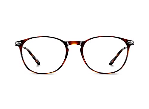 Gafas de Lectura NOOZ Optics - Color Tortoise Aumento +1,50 - Forma ovalada - Lectores de aumento para hombres y mujeres - Colección Esencial Alba