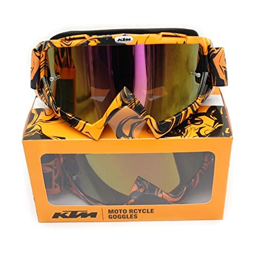 Gafas de Motocross, Enduro, MTB, Esquí, Snowboard, Supermotard, Offroad (Naranja)