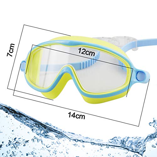 Gafas de natación Hanel-Gafas de Buceo para niños, Gafas de Buceo para niños, Gafas de Buceo, Resistentes al Agua, a Prueba de Fugas, protección UV, Correa de Silicona Ajustable