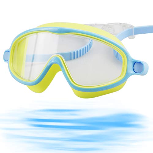 Gafas de natación Hanel-Gafas de Buceo para niños, Gafas de Buceo para niños, Gafas de Buceo, Resistentes al Agua, a Prueba de Fugas, protección UV, Correa de Silicona Ajustable