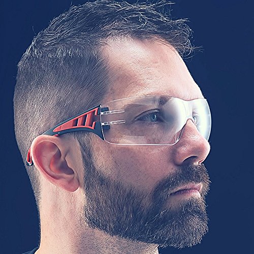 Gafas de Protección ToolFreak Con Transparente Lentes y Relleno de Espuma de Estilo Deportivo Para Hombres y Mujeres | Gafas Protectoras con Lentes y Montura Envolvente y Resistente a los Impactos