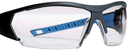 Gafas de seguridad uvex i-works - EN 166 170 - Antivaho y resistente a arañazos y químicos - Transparente / Azul