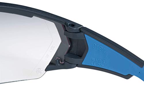 Gafas de seguridad uvex i-works - EN 166 170 - Antivaho y resistente a arañazos y químicos - Transparente / Azul