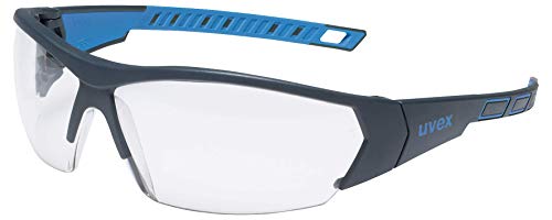 Gafas de seguridad uvex i-works - EN 166 170 - Antivaho y resistente a arañazos y químicos - Transparente / Azul