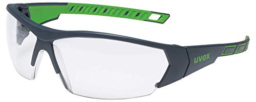 Gafas de seguridad uvex i-works - EN 166 170 - Antivaho y resistente a arañazos y químicos - Transparente / Verde