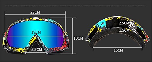 Gafas IHRKleid para moto, protección frente al viento y el polvo, gafas de snowboard, para la nieve, deportes de invierno, gafas protectoras, multicolor