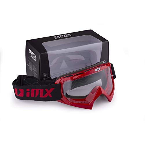 Gafas IMX Mud | Lente transparente | Correa con estampado de silicona | Espuma de tres capas | Incluye una lente | Motocross Enduro Mtb Downhill Freeride