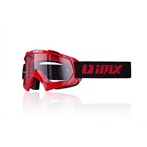 Gafas IMX Mud | Lente transparente | Correa con estampado de silicona | Espuma de tres capas | Incluye una lente | Motocross Enduro Mtb Downhill Freeride