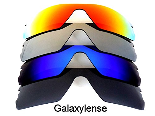 Galaxy Lentes de Repuesto para Oakley Radar Path Black&blue&gray&red Color Polorized 4 Pares, Gratis ENVÍO y MANEJO - Black&blue&gray&red, Estándar