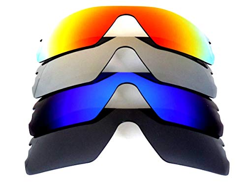 Galaxy Lentes de Repuesto para Oakley Radar Path Black&blue&gray&red Color Polorized 4 Pares, Gratis ENVÍO y MANEJO - Black&blue&gray&red, Estándar