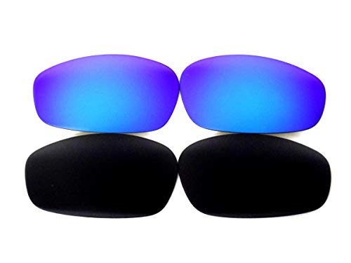 Galaxy Lentes De Repuesto Para Oakley Split Jacket Negro/Azul Polarizados 2 pares - Negro/Azul, regular