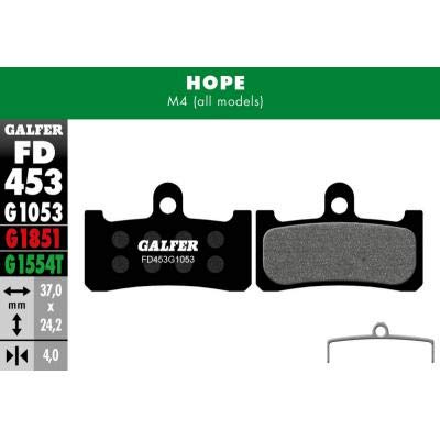 Galfer Bike Standard Brake Pad Hope M4, Adultos Unisex, Negro, ESTANDAR
