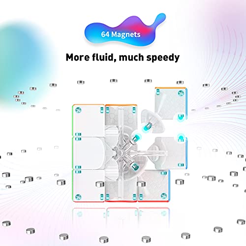 GAN Cubo magnético de 11 m, cubo de velocidad 3x3, cubo mágico de rompecabezas de juguete sin pegatinas, superficie esmerilada (interior primario)