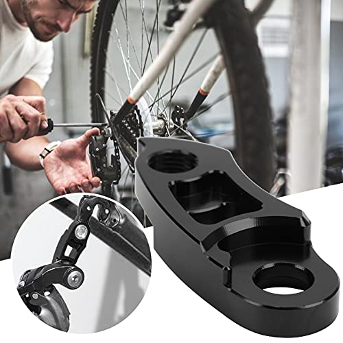 Gancho de cola de bicicleta, extensor de gancho de cola de engranaje de cuadro Aluminio resistente a la corrosión para bicicleta de montaña para bicicleta de ciclocross para bicicleta de(black)