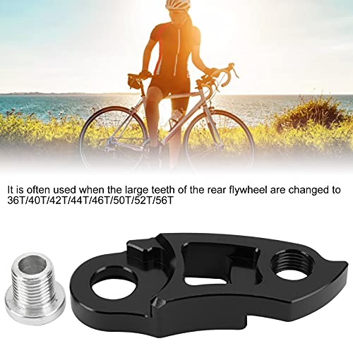 Gancho de cola de bicicleta, extensor de gancho de cola de engranaje de cuadro Aluminio resistente a la corrosión para bicicleta de montaña para bicicleta de ciclocross para bicicleta de(black)