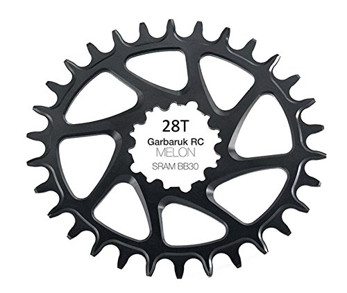 Garbaruk Monocorona 28d direct mount bb30 melon ovale Noir (sram) Monocorone VTT wide/Narrow chainring 28t direct mount bb30 melon oval sram black Narrow wide Chainrings (-)