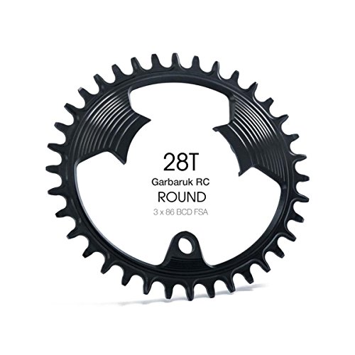 garbaruk monocorona 28T BCD 86 mm FSA 3-bolt Round ronde Noir (monocorone MTB)/Narrow Wide Chainring 28T BCD 86 mm FSA 3-bolt Round Black (narrow-wide chainrings)