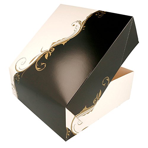 García de Pou 204.67 Cajas Pastelería Sin Ventana 275 G/M2, 28 x 28 x 10 cm, Set de 50, Blanco