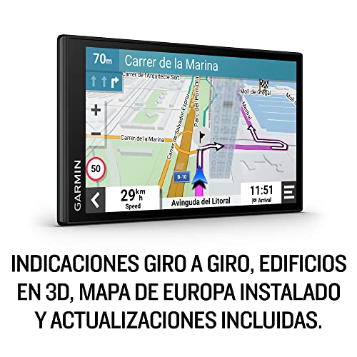Garmin DriveSmart 66 EU MT-S, navegador GPS para coche de 6" con mapas de toda Europa de por vida y tráfico en directo
